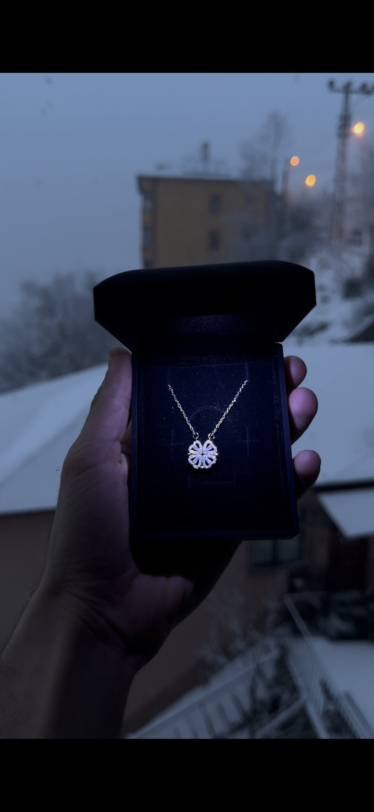 14 AYAR ALTIN KAPLAMA - AÇILABİLİR YONCA KOLYE