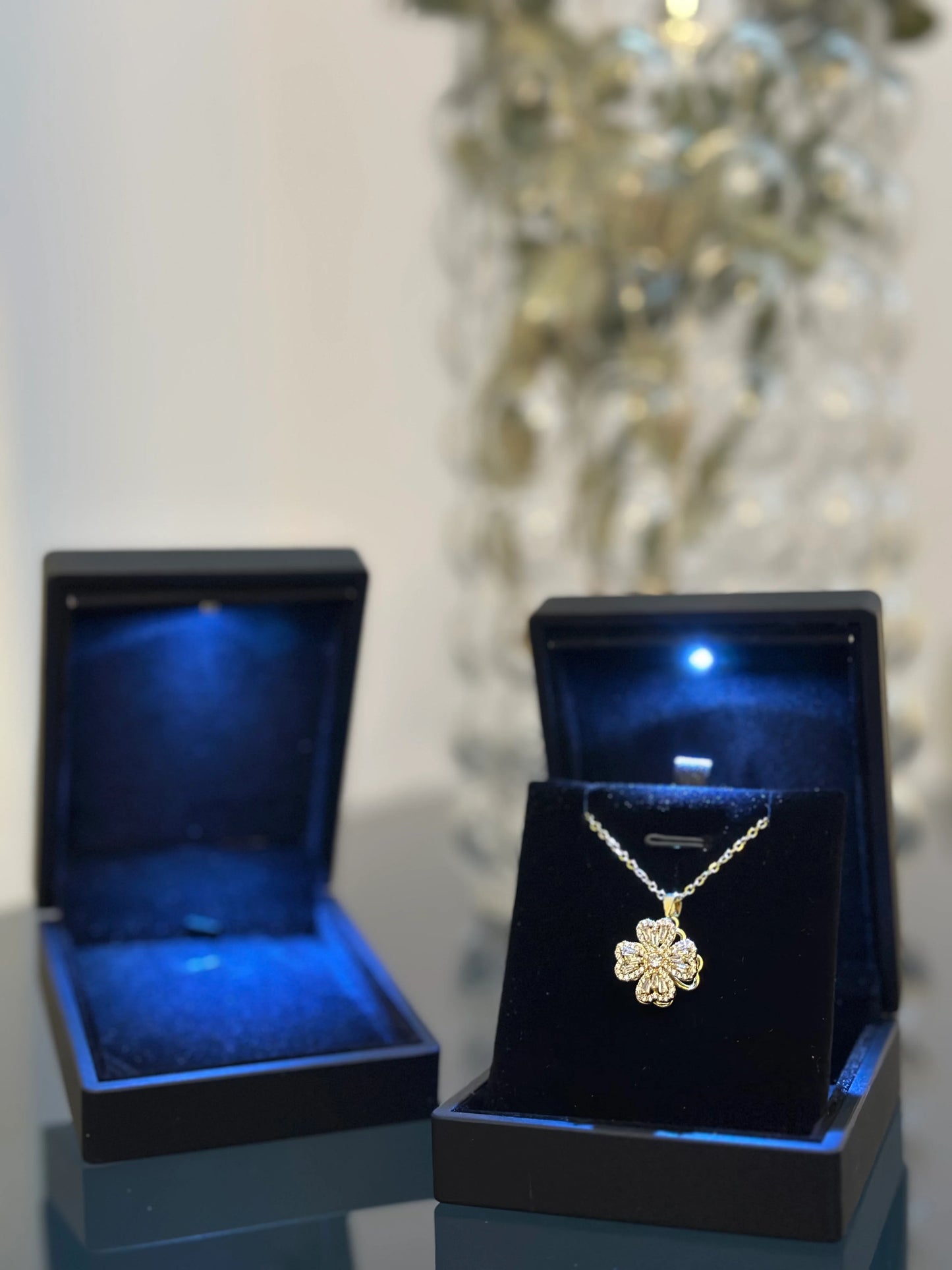 14 Ayar Altın Kaplama Yonca Kolye