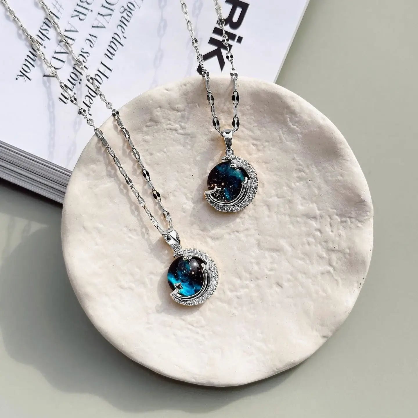 14 Ayar Altın Kaplama Gökyüzü Kolye