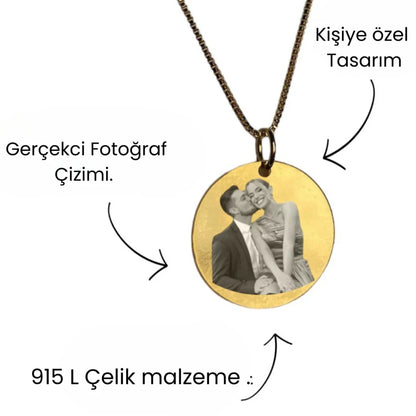 Kişiye Özel Fotoğraflı Kolye