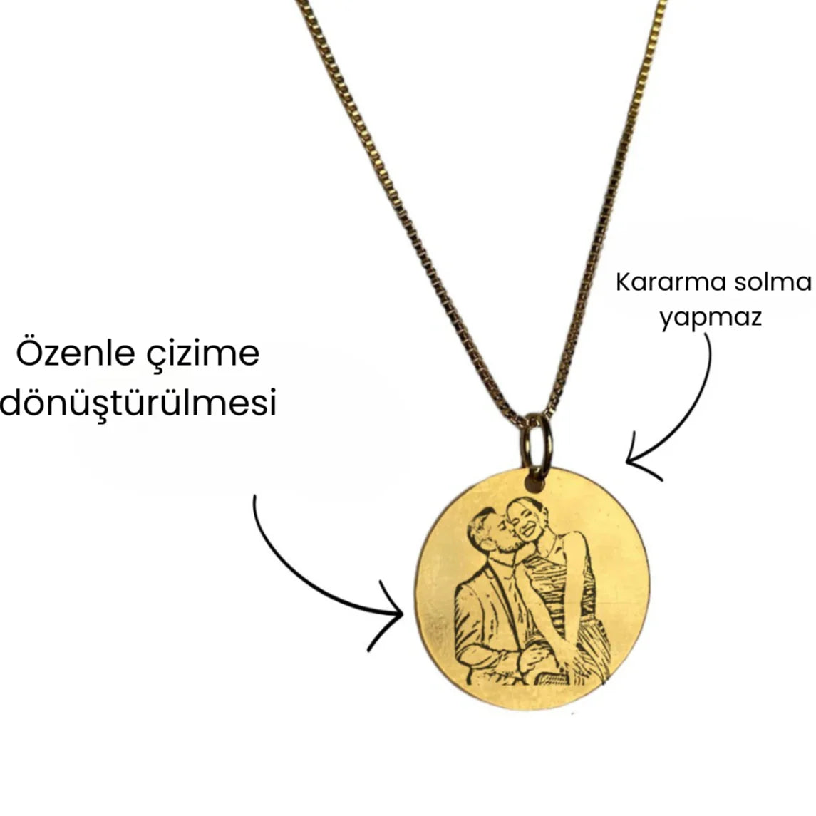 Kişiye Özel Fotoğraflı Kolye