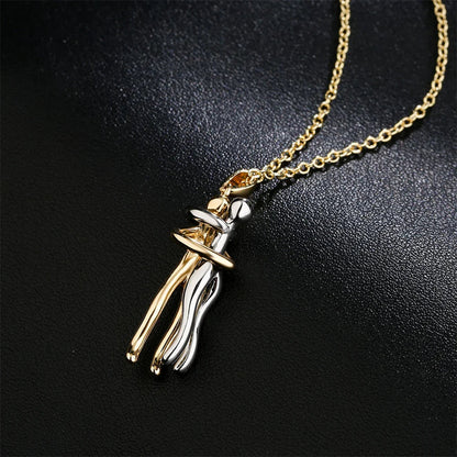 Sarılan Çift Aşk Kolyesi