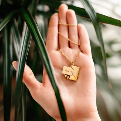 14 Ayar Altın Kaplama Mektup Kolye ( özel isim,tarih,not,şiir yazılı )