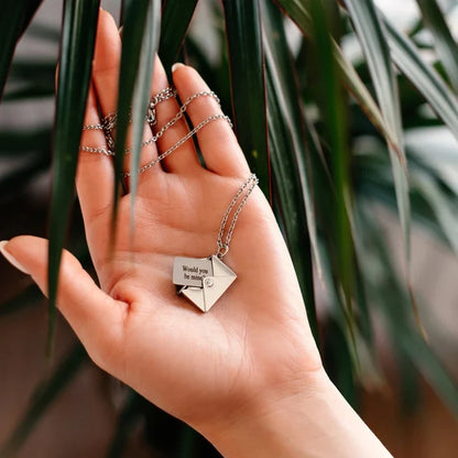 14 Ayar Altın Kaplama Mektup Kolye ( özel isim,tarih,not,şiir yazılı )