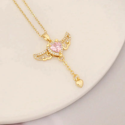 14 AYAR ALTIN KAPLAMA SEVGİ MELEĞİ KOLYE