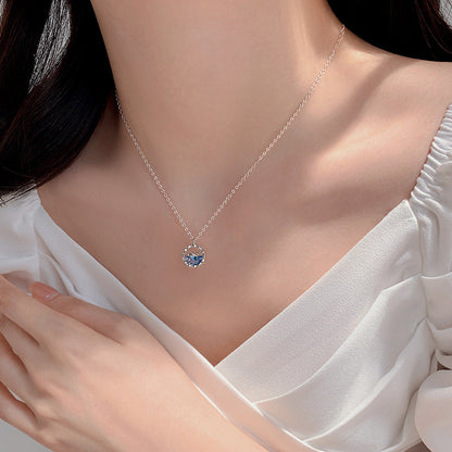 14 AYAR GÜMÜŞ KAPLAMA MAVİ BALİNA KOLYE